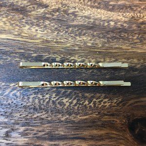 Gold Color Plain Bobby Pin Set